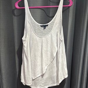American Eagle Outfitters Asymmetrical White Tank Top